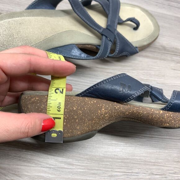 Merrell Womens Cross Mood Indigo Strappy Slip On Wedge Sandals Size 9 40 - Picture 10 of 11